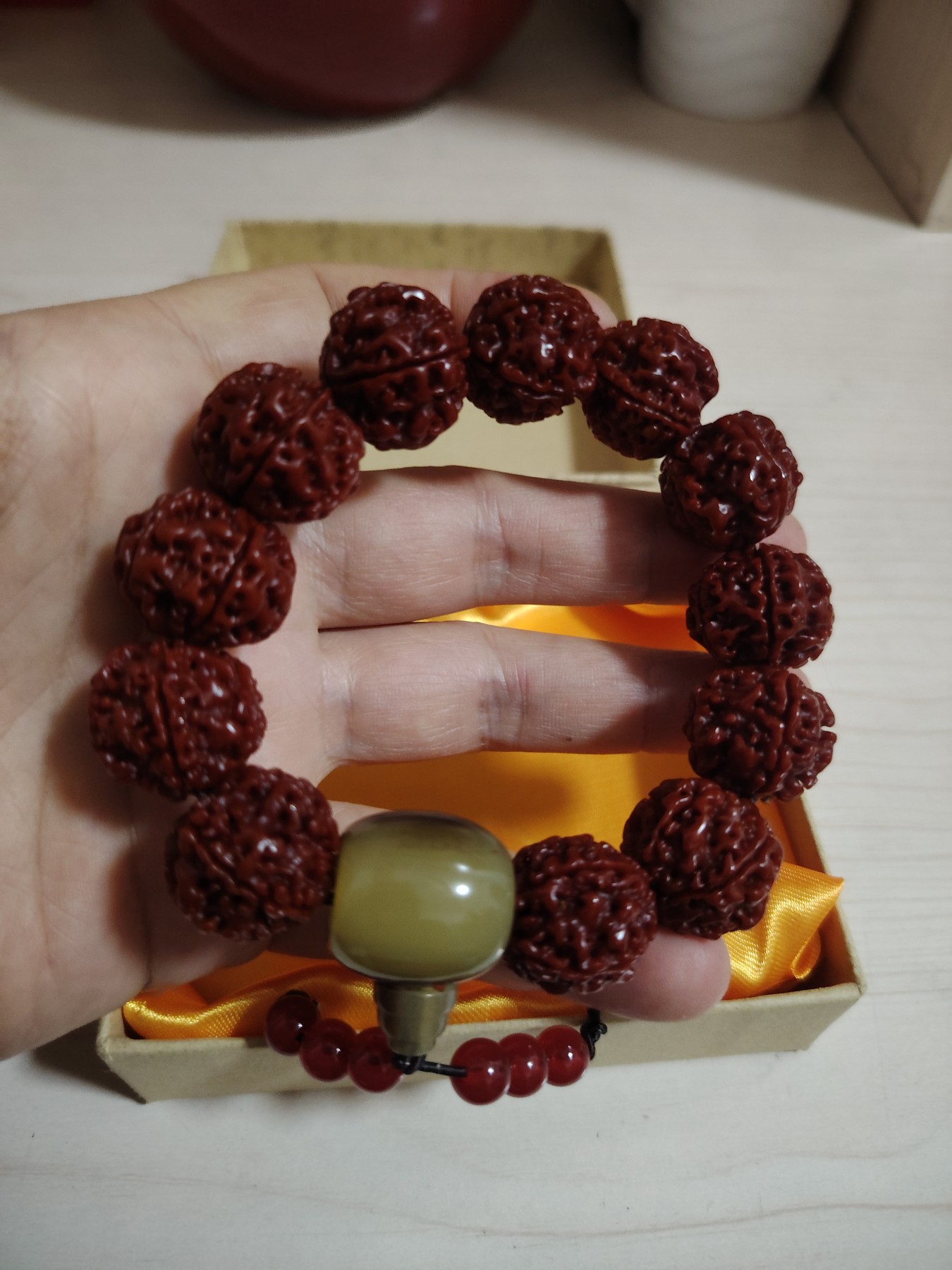 【玉化包浆】正宗尼泊尔爆肉金刚菩提手串文玩