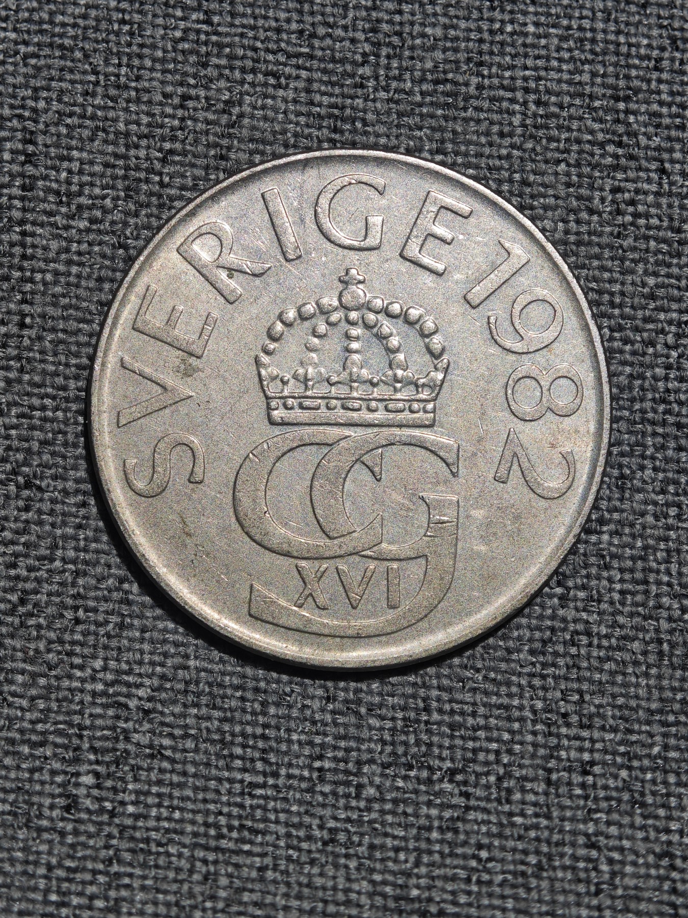 外国硬币收藏店第4期 瑞典1982年老版大号5克朗