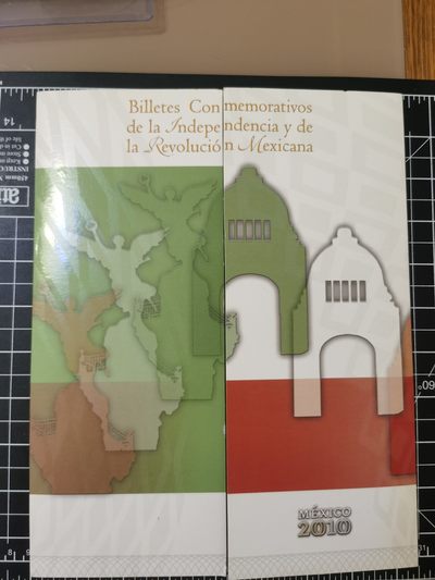 Immortal auction 纪念钞场 - 墨西哥2010年同号纪念钞，Unc带册