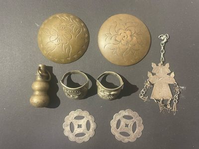 海外回流精品拍卖（五一专场） 回流清代民国银件铜件一组