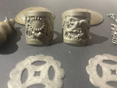 海外回流精品拍卖（五一专场） 回流清代民国银件铜件一组