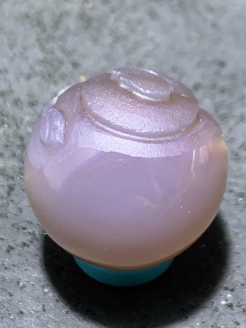 精美亚光高玉化紫罗兰巴西玛瑙手工俏色巧雕一心向佛随形2.0圆珠一个