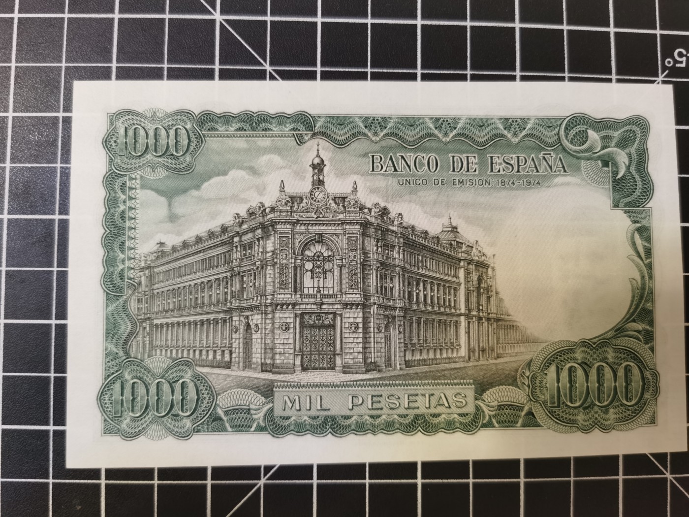 Immortal auction 纪念钞场 西班牙1000，经典雕刻，Unc