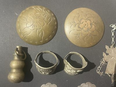 海外回流精品拍卖（五一专场） 回流清代民国银件铜件一组