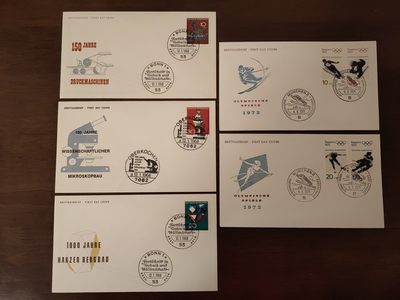 多国邮品🌞放大漏💥🔥💥组合专场 第③⑤场 - 德国首日封（科技+冬运会）两套