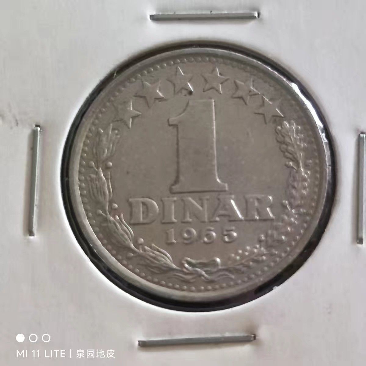 231204 南斯拉夫硬币1第纳尔 1965年22mm外国硬币 实物拍摄21306