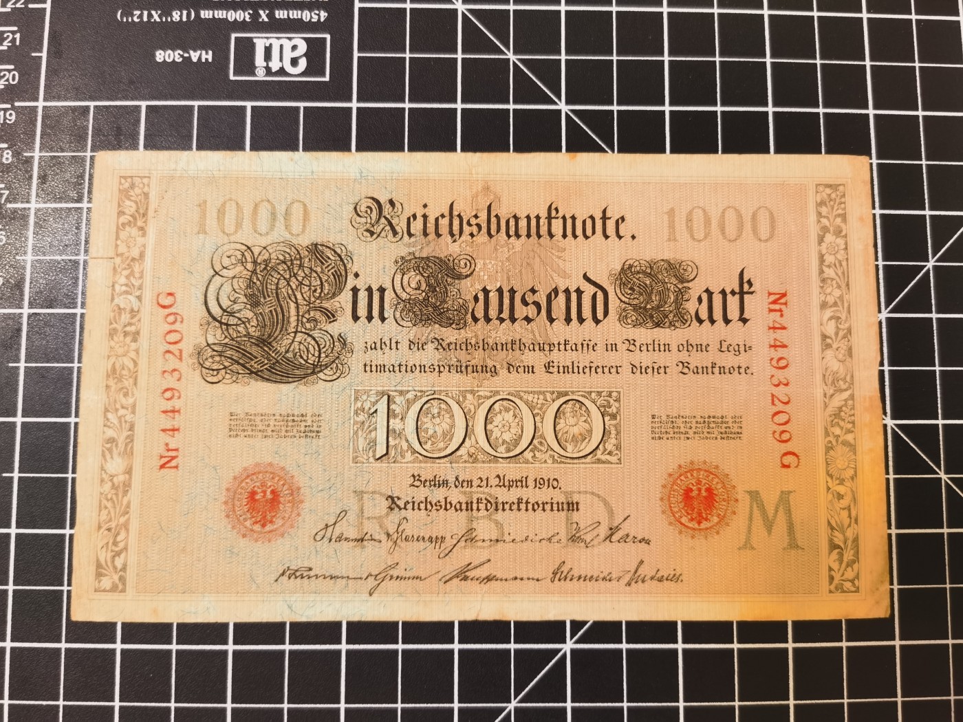 Immortal auction 纪念钞场 德国3张老款，1000+2M为旧，10000（1922）为Unc