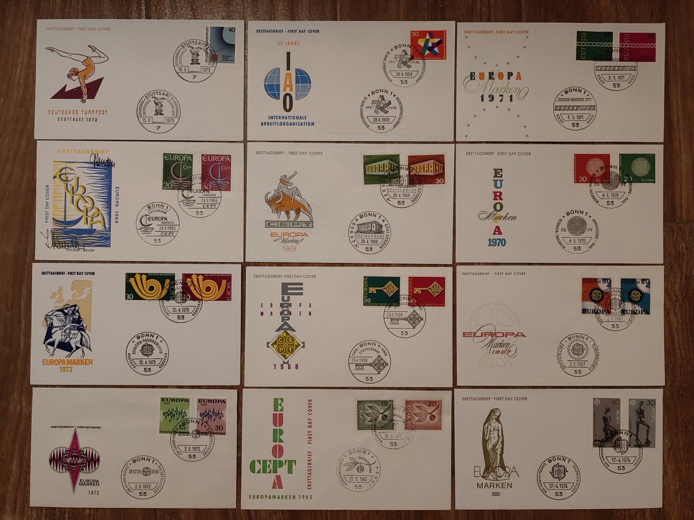多国邮品🌞放大漏💥🔥💥组合专场 第③⑤场 德国不同主题首日封12件（雪白全新）