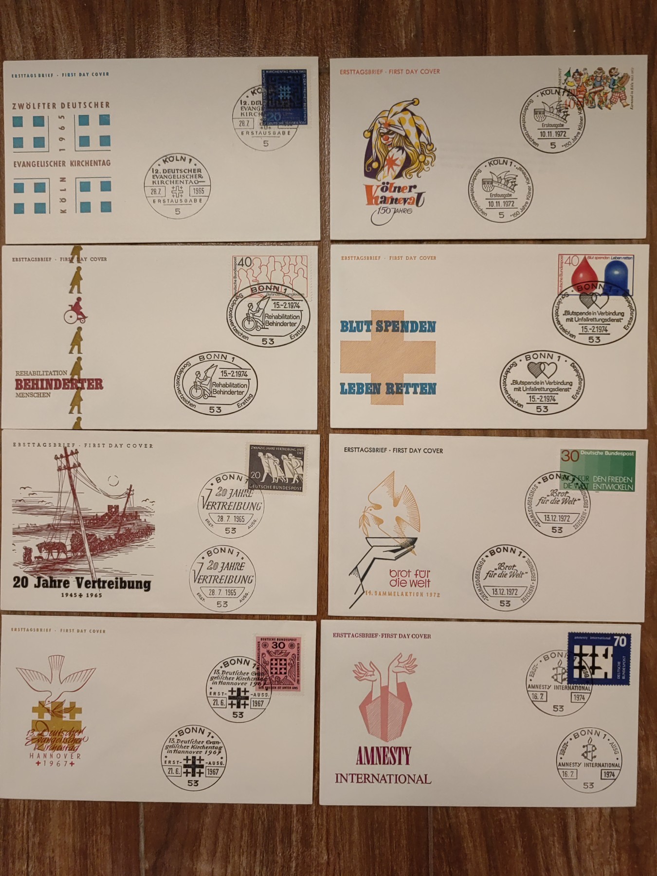 多国邮品🌞放大漏💥🔥💥组合专场 第③⑤场 德国不同主题首日封12件（雪白全新）