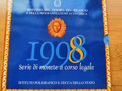道一币馆币章第二十四场 （周一周二出差，最快周四发） - 原包装 意大利1998年套币12枚套 含银币2枚