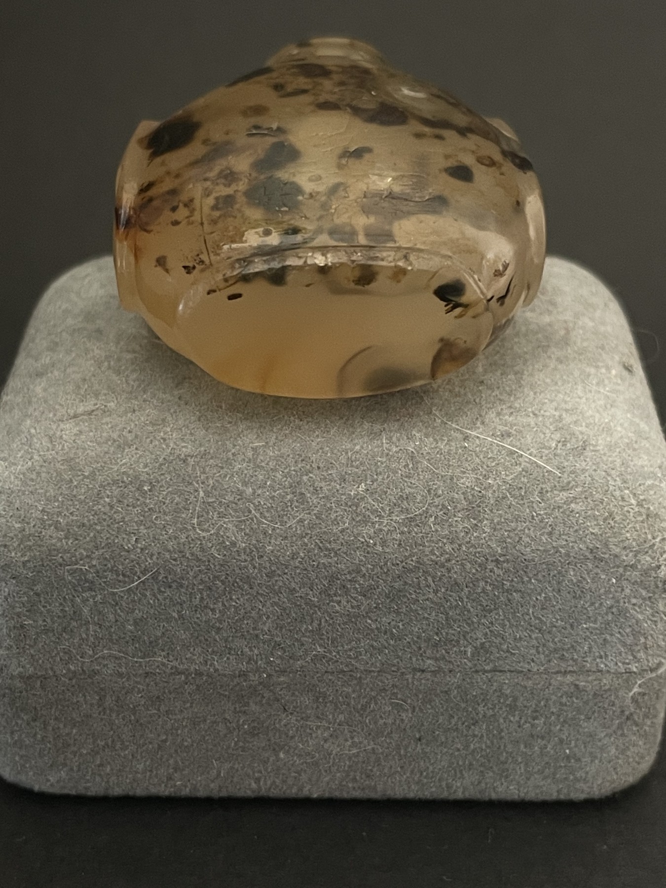 海外回流春节精品专场（二） 法国回流清代影子玛瑙鼻烟壶