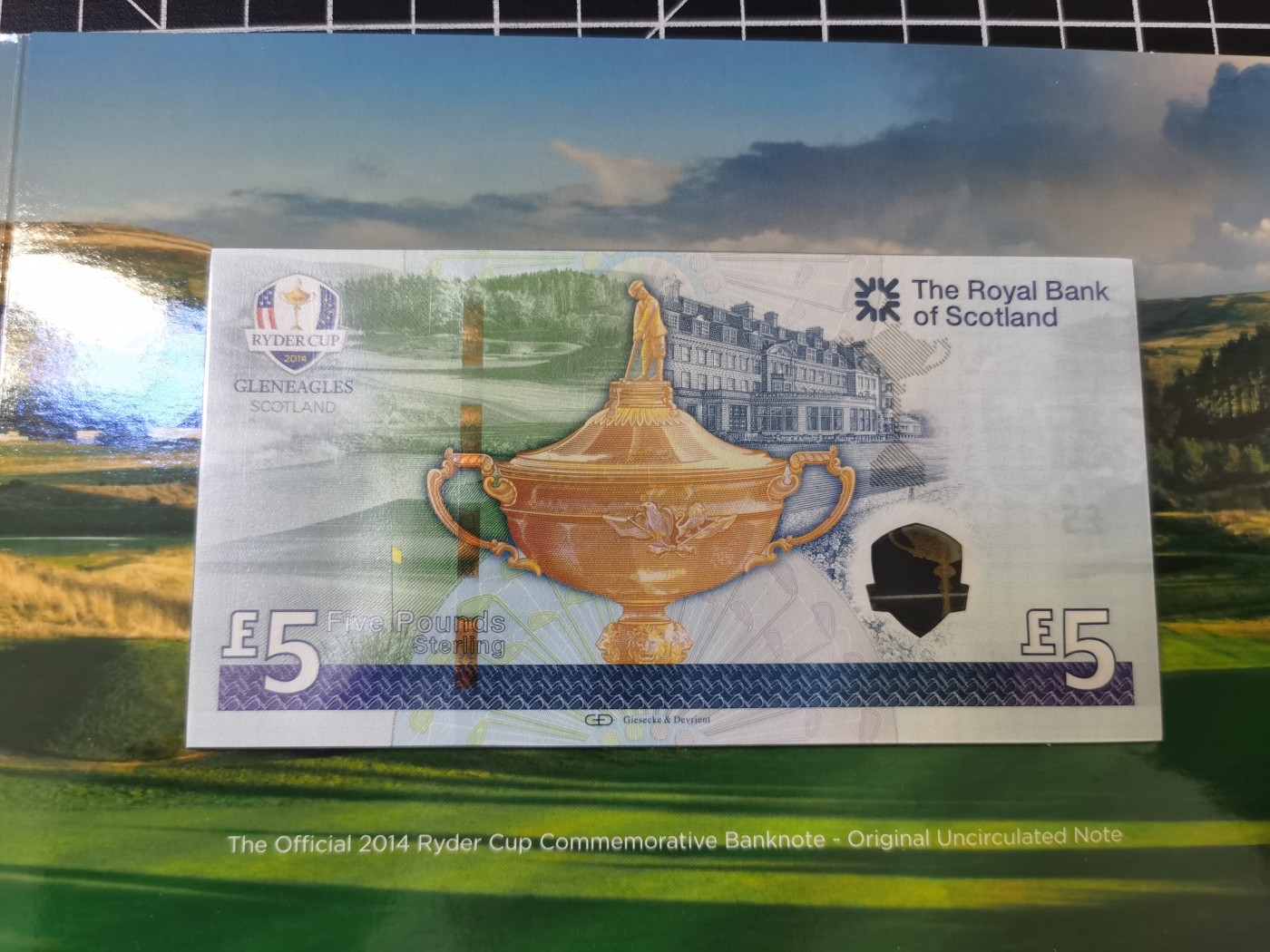 Immortal auction 纪念钞场 苏格兰5镑纪念钞，Unc带册