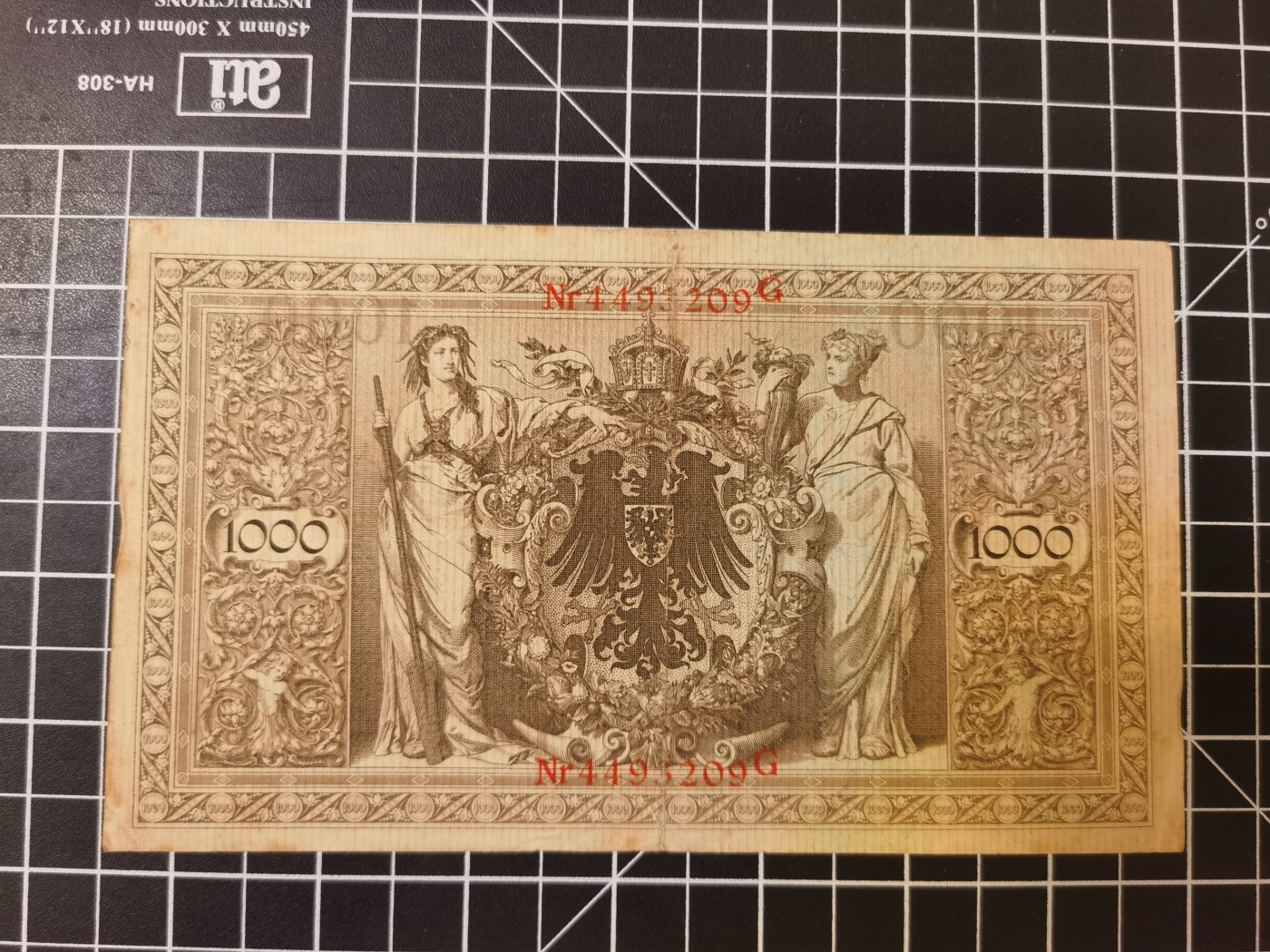 Immortal auction 纪念钞场 德国3张老款，1000+2M为旧，10000（1922）为Unc