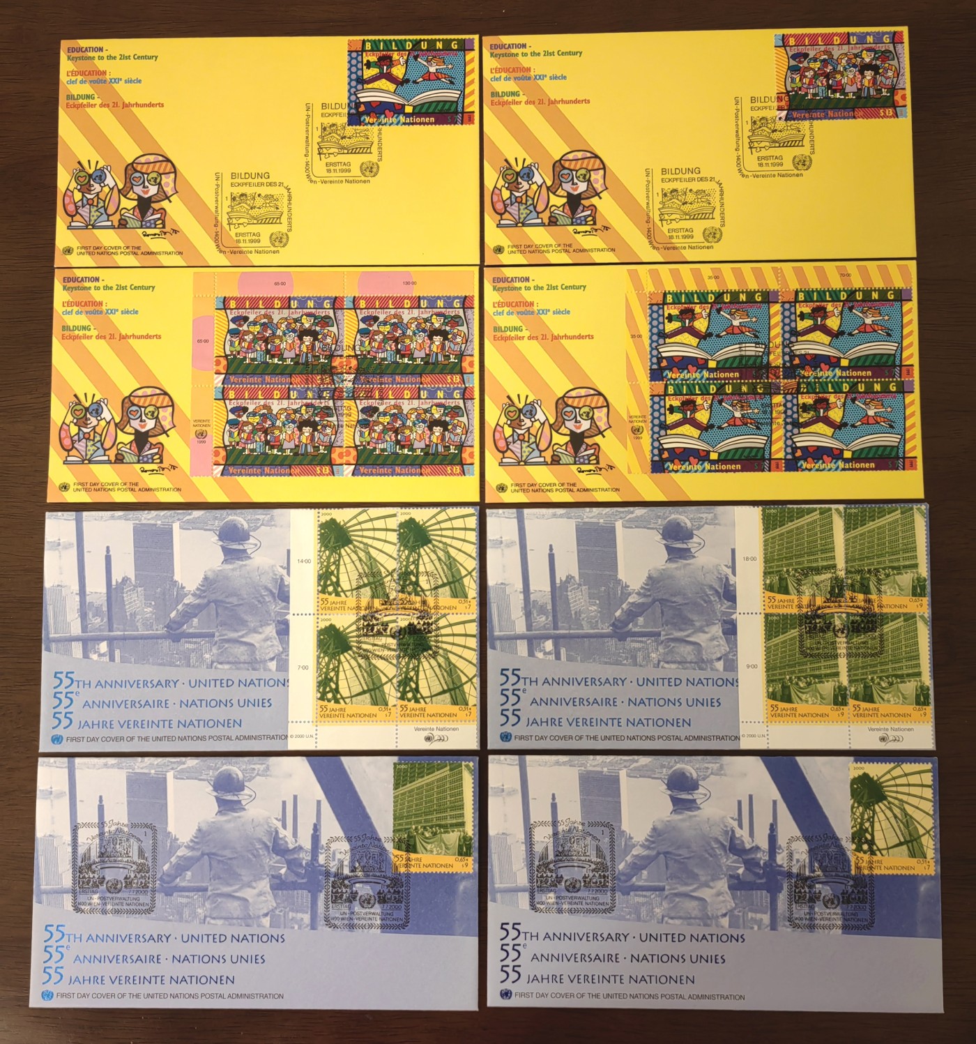 多国邮品🌞放大漏💥🔥💥组合专场 第③⑤场 联合国发行首日封2套