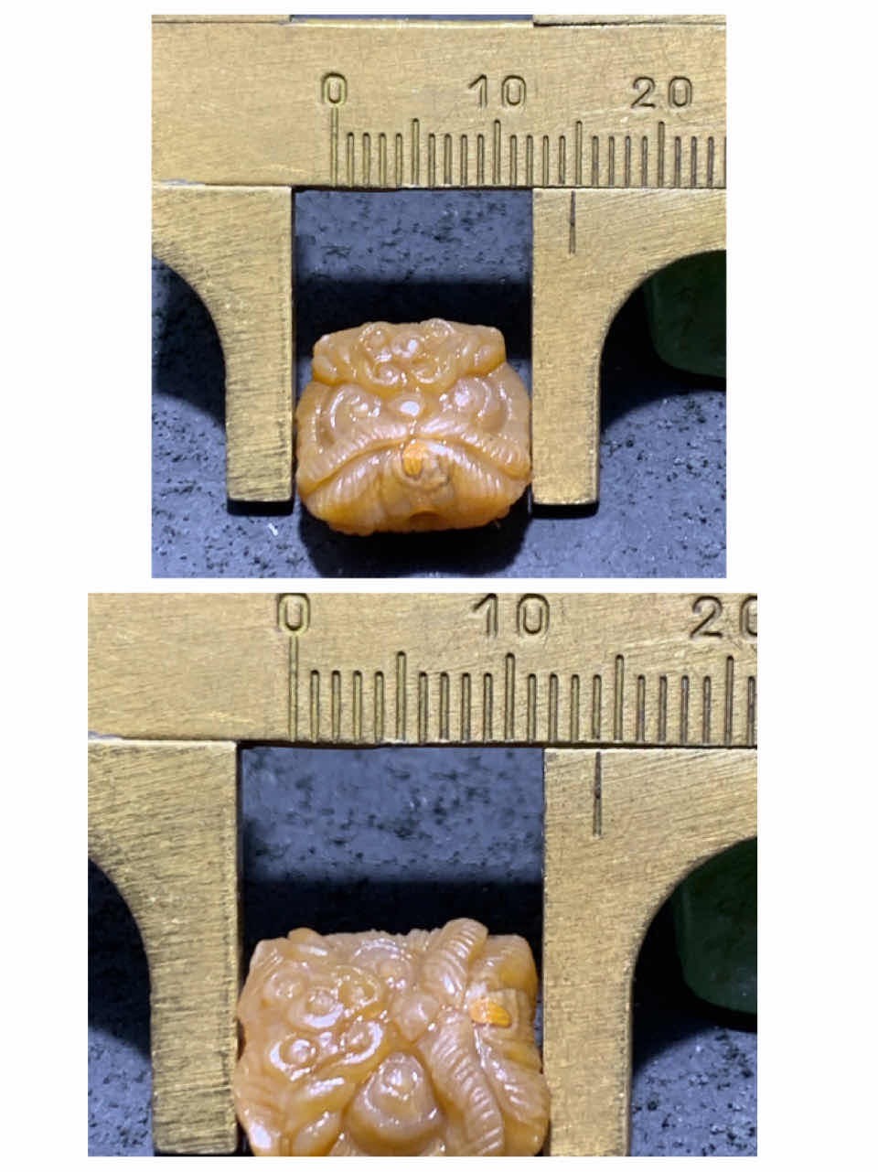 精美亚光高玉化战国红玛瑙手工雕刻醒狮小珠子（吊坠）一个！