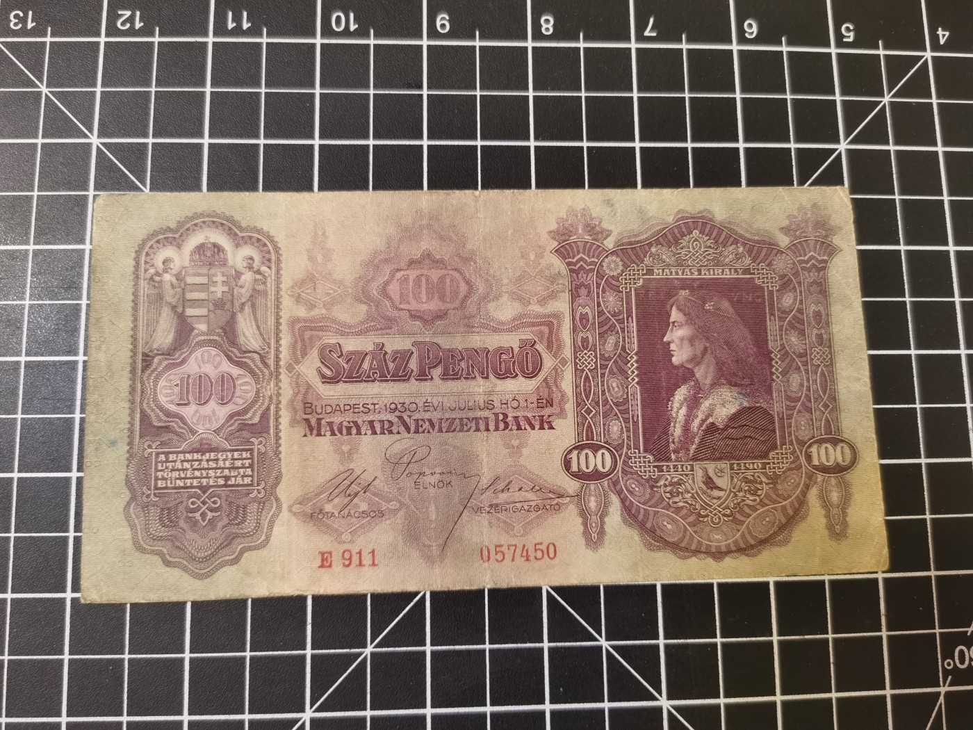 Immortal auction 纪念钞场 匈牙利100（1930），非Unc，品相自定