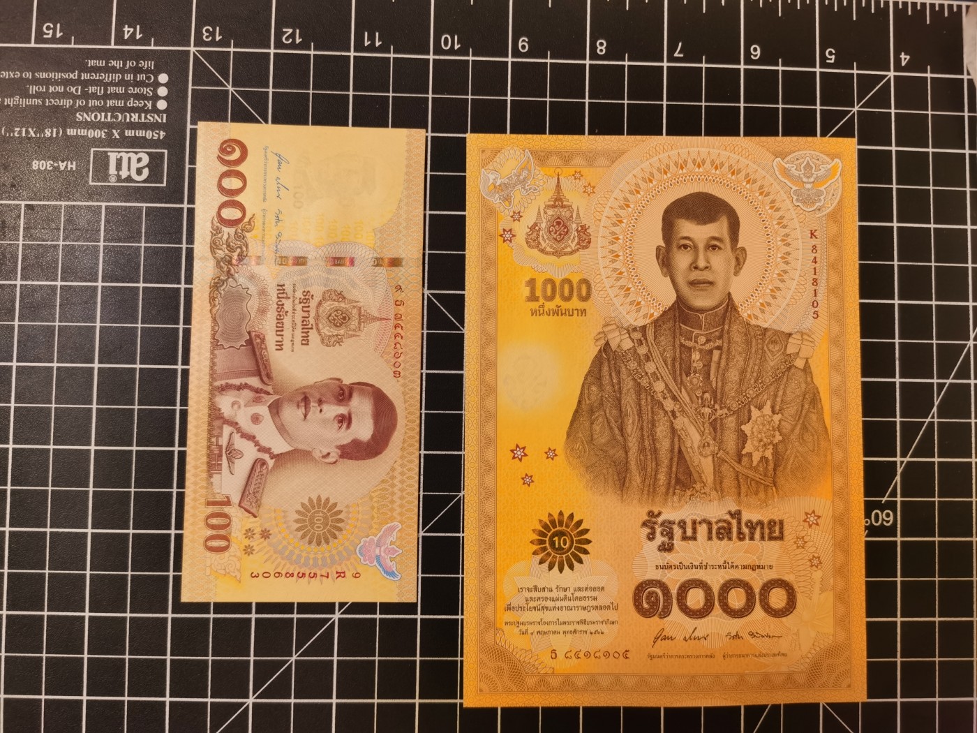 Immortal auction 纪念钞场 泰国100+1000纪念钞，Unc