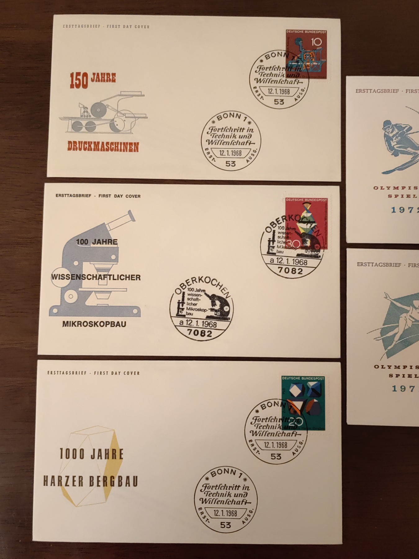 多国邮品🌞放大漏💥🔥💥组合专场 第③⑤场 德国首日封（科技+冬运会）两套