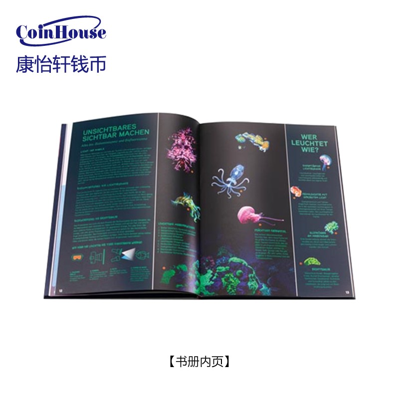 海洋生物夜光纪念币收藏册（空册不含币）