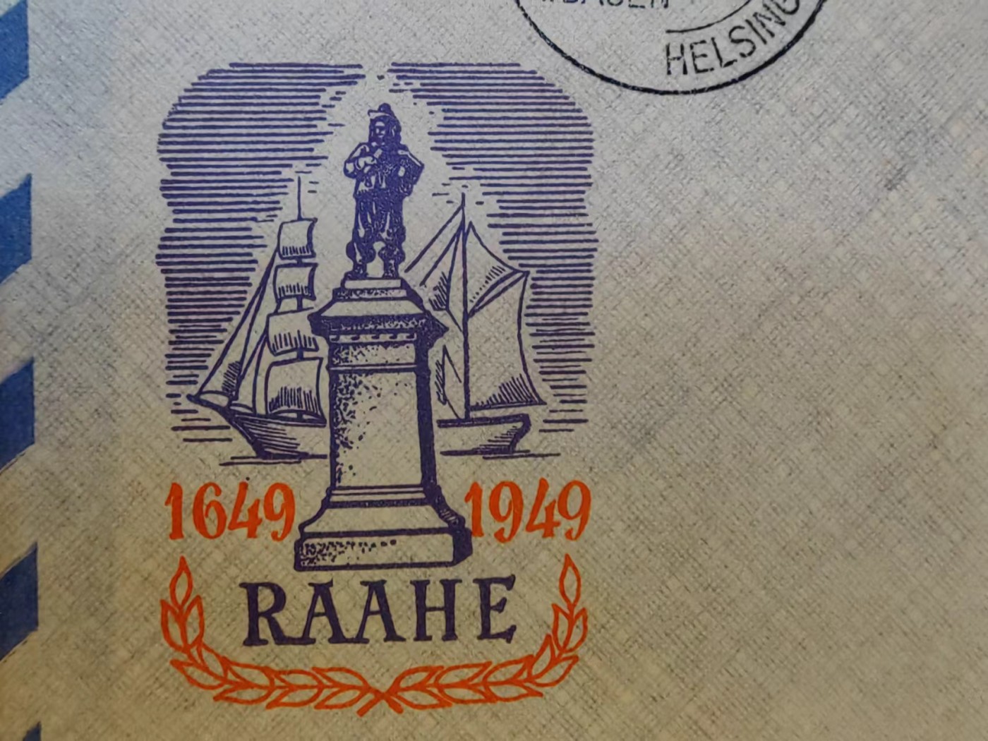 多国邮品🔥💥🔥💥🔥💥（拍卖）专场 第③⑥场 1949年拉赫建立300周年（拉赫是芬兰仅存的10个木建筑老镇之一）空运件