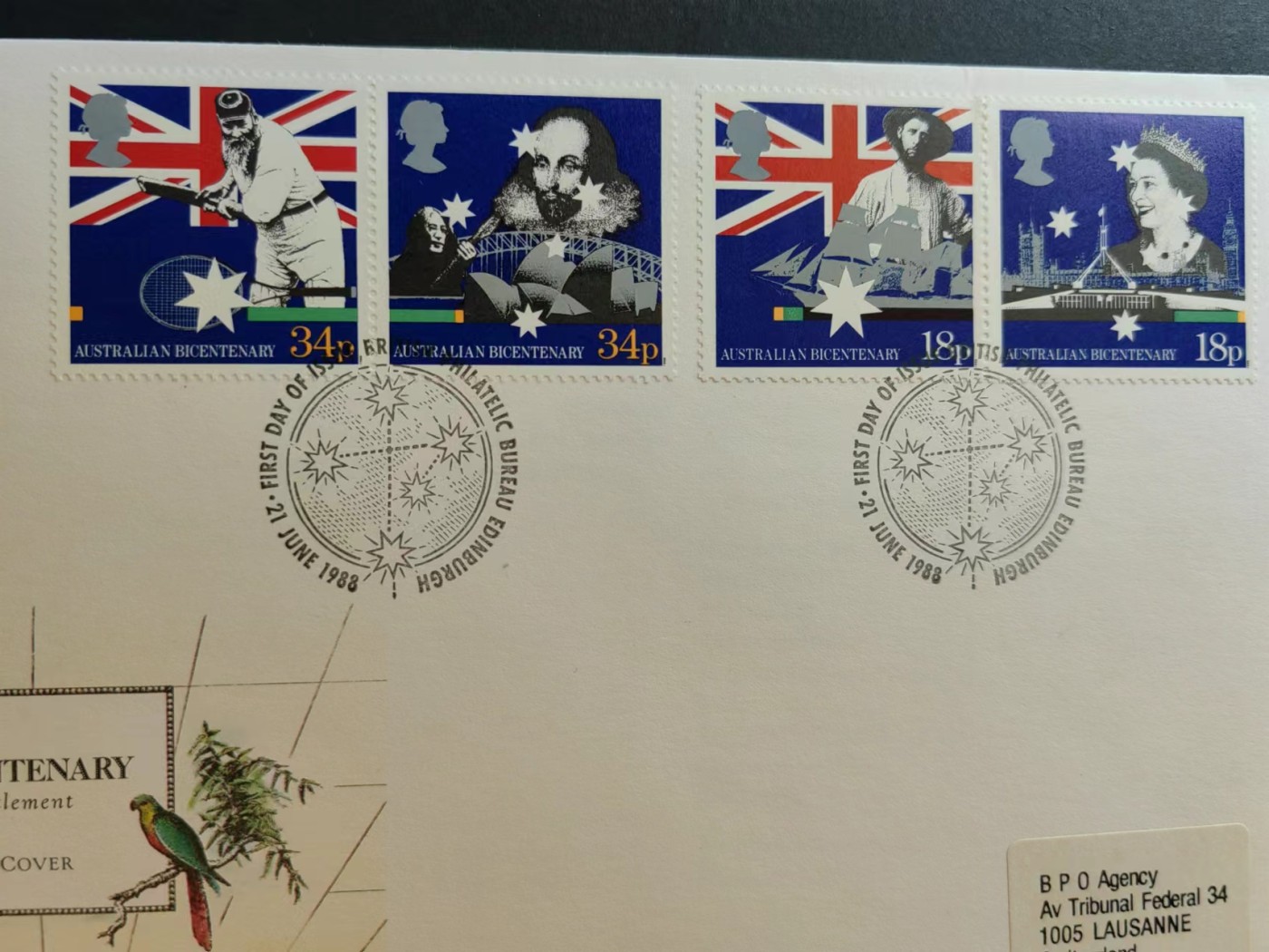 多国邮品🔥💥🔥💥🔥💥（拍卖）专场 第③⑥场 英国澳大利亚1988年联发 澳大利亚建立200年