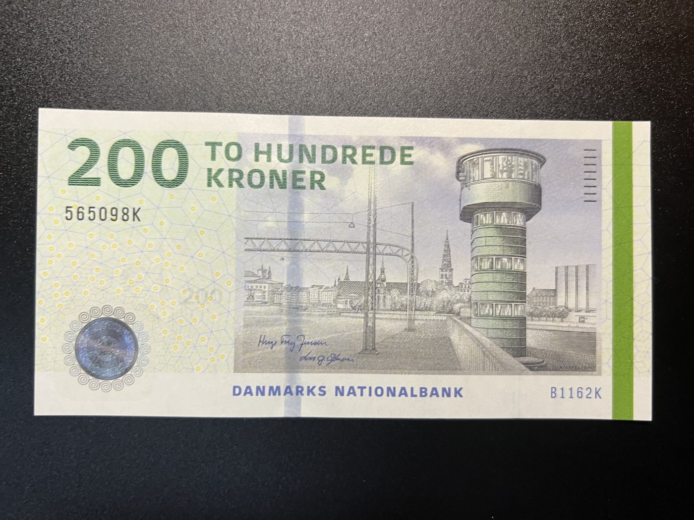 🌗乐淘淘世界纸币拍卖 第32期 🌓 【B1162K 565098K】丹麦2009年纸币 200克朗 长号无47 全新UNC