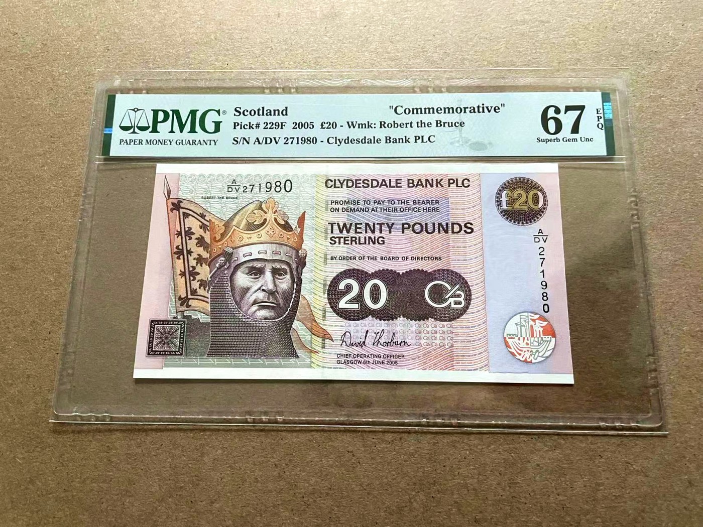 【Blue Auction】✨世界纸币精拍第402期【精】 苏格兰 2005年20镑 PMG67EPQ 纪念钞 