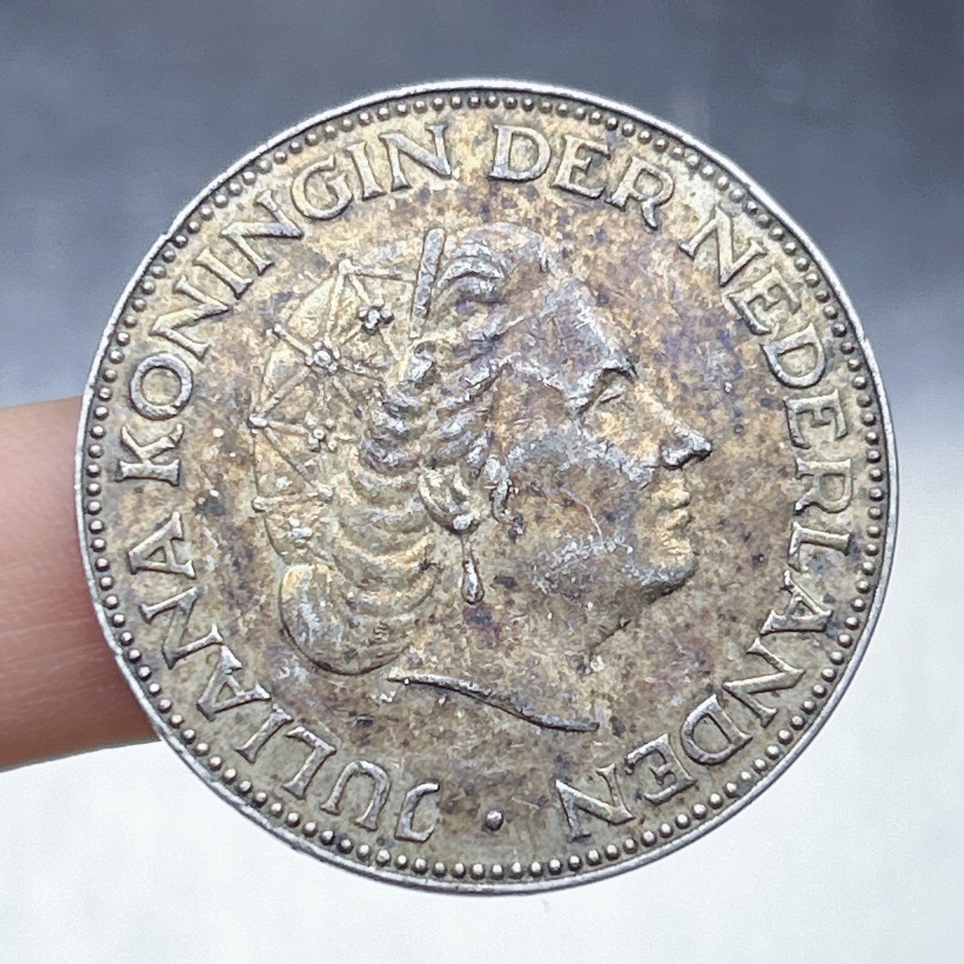 第一海外回流一元起拍收藏 银币专场 第70期 荷兰王国1959年朱莉安娜女王2.5盾银币 重15g