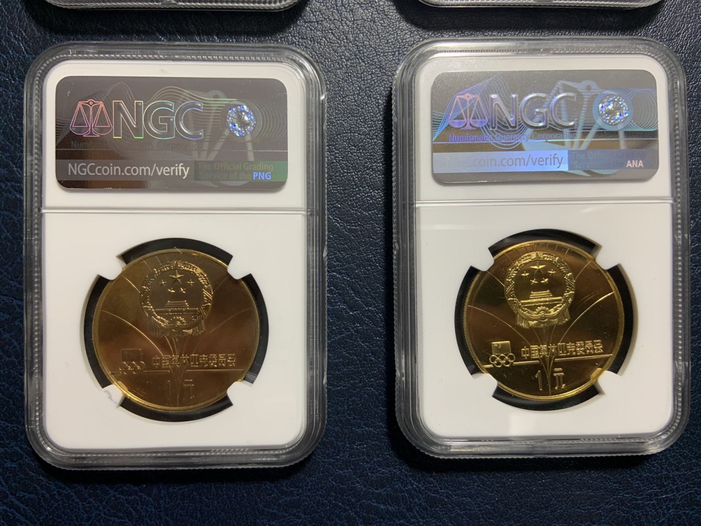 收藏联盟Quantum Auction 第309期拍卖  中国奥委会1980年冬奥会1元精制纪念铜币一组4枚 NGC PF68 