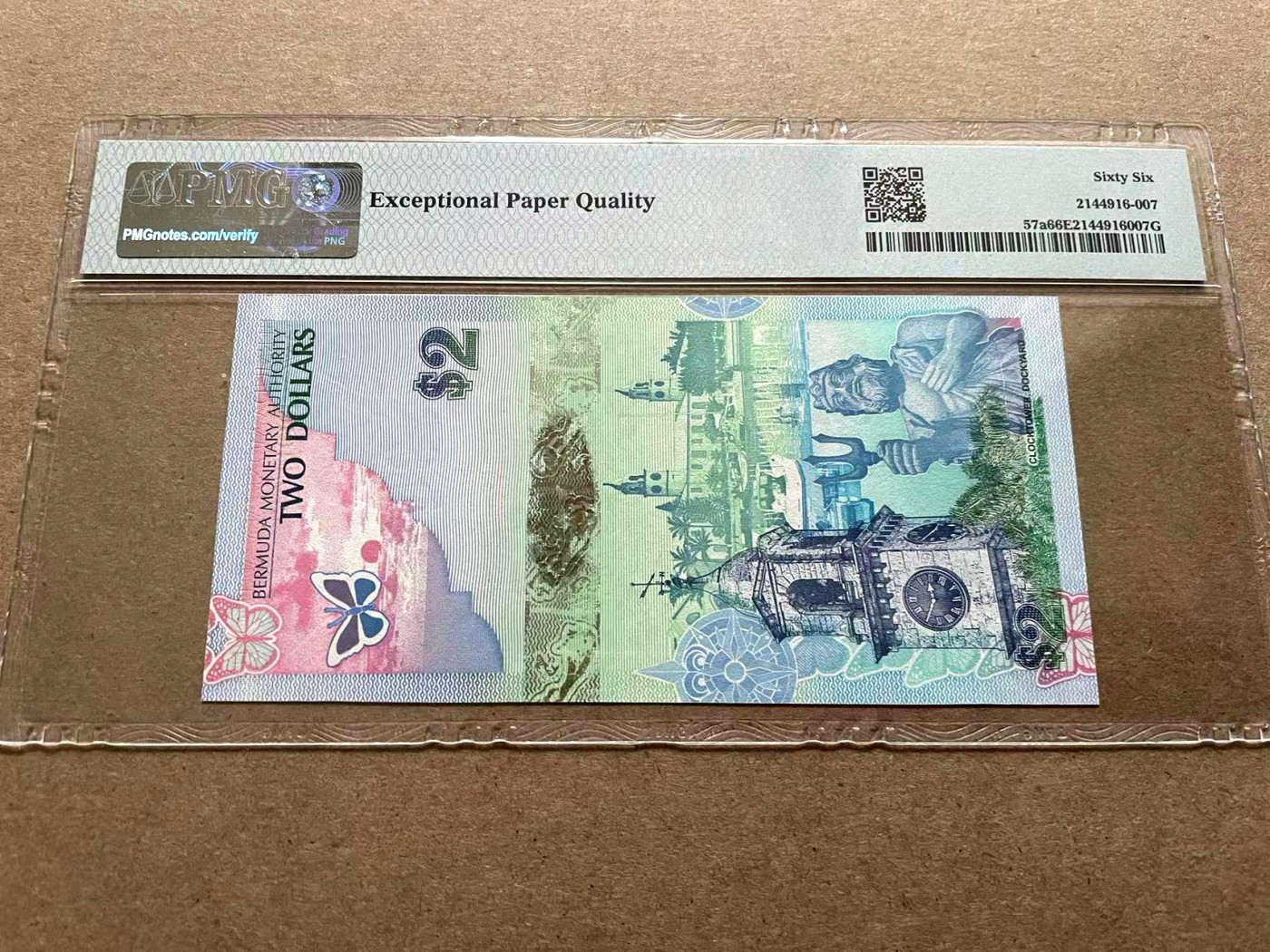 【Blue Auction】✨世界纸币精拍第402期【精】 【获奖钞 洋葱冠 无47】百慕大 2009年2元 PMG66EPQ 