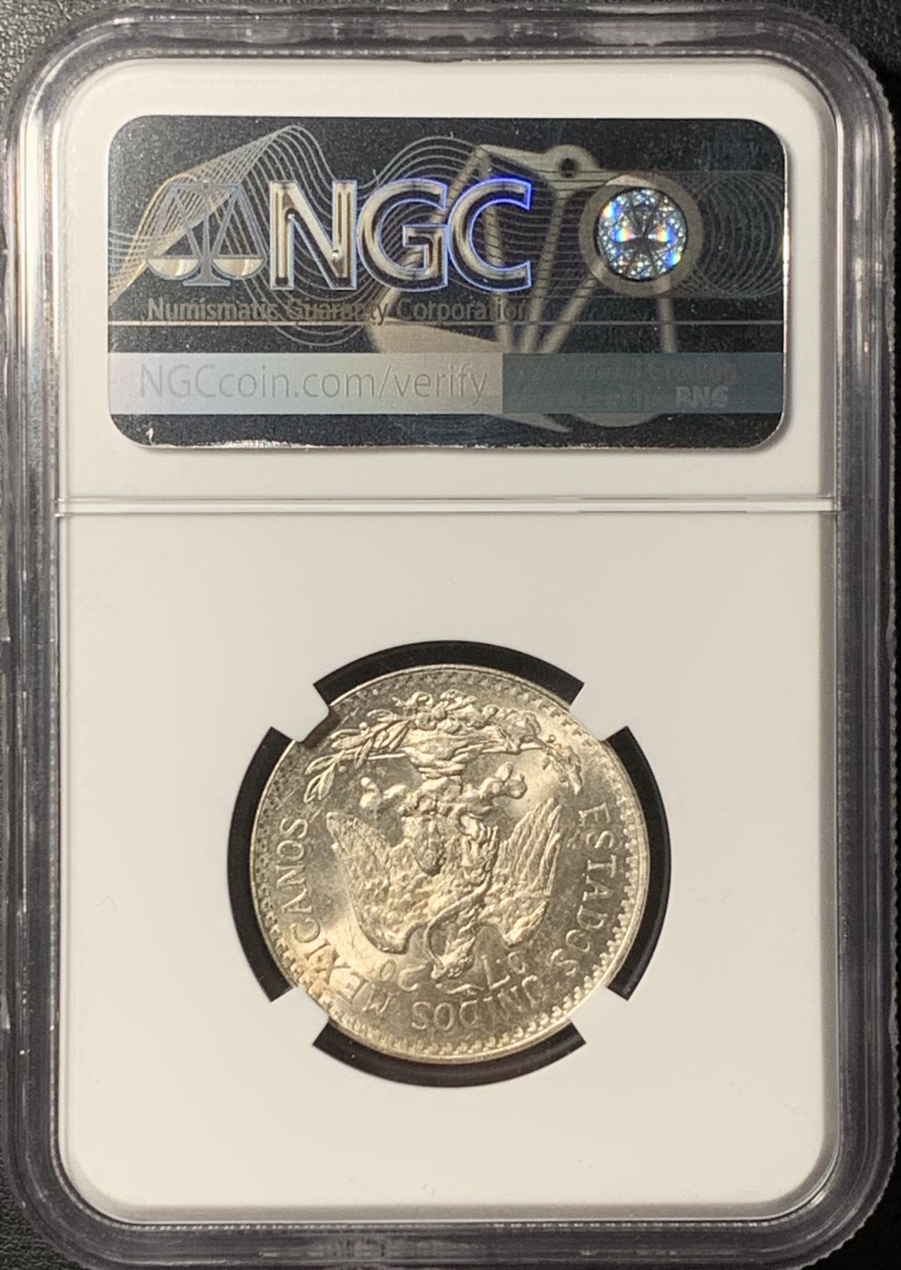 紫瑗钱币——第331期拍卖 墨西哥 1945年 M版 鹰洋 50分 银币 NGC MS65