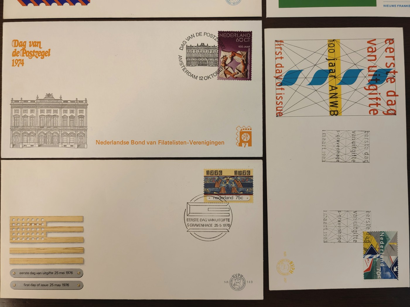 多国邮品🌞放大漏💥🔥💥组合专场 第③⑤场 荷兰国70-80年代首日封（7件）