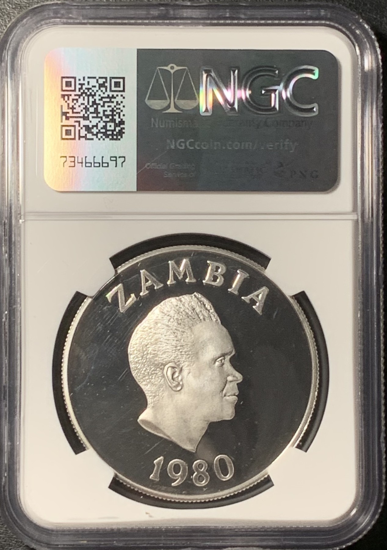 紫瑗钱币——第331期拍卖 赞比亚 1980年 国际儿童年 10克瓦查 银币 NGC PR68 UC