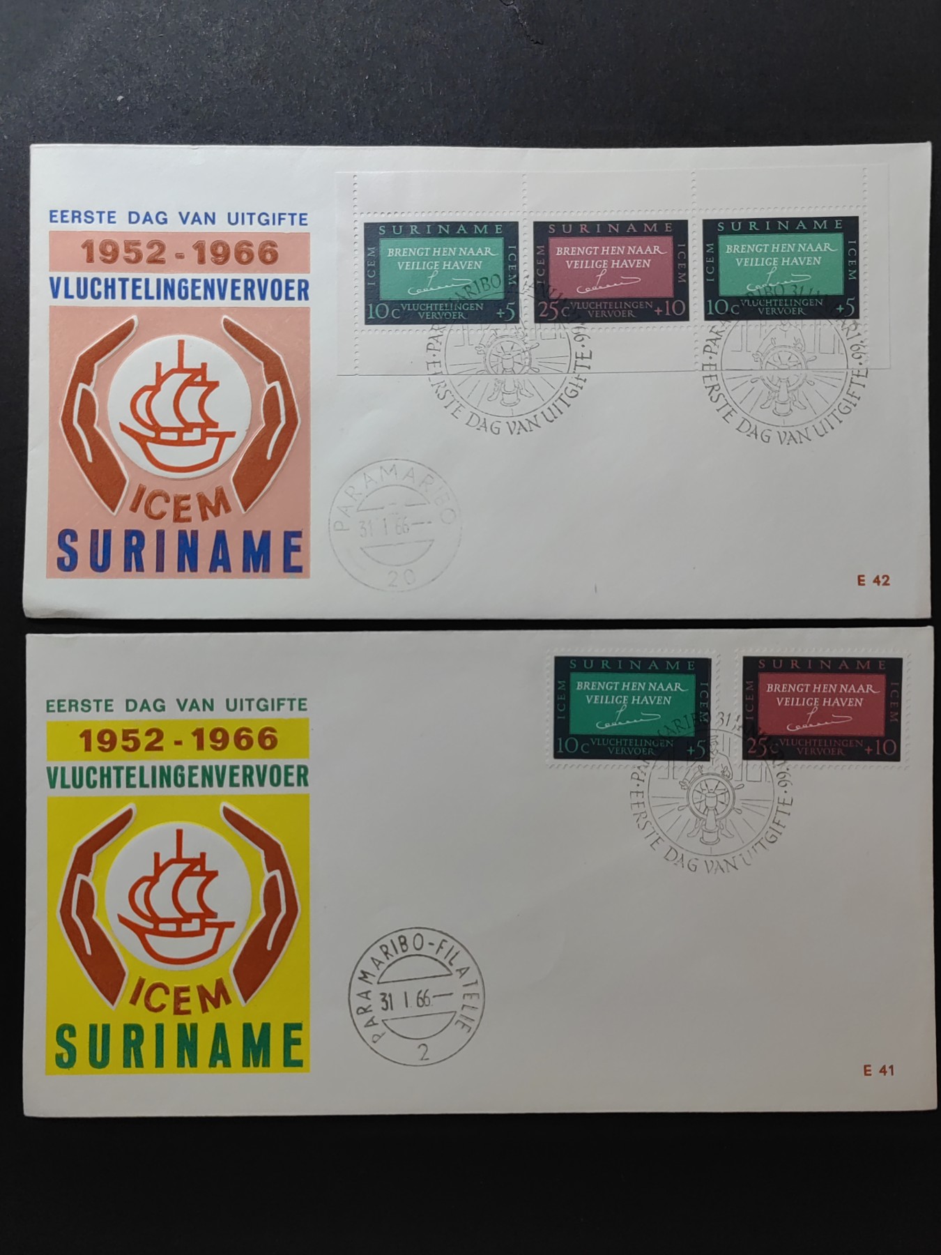 多国邮品🔥💥🔥💥🔥💥（拍卖）专场 第③⑥场 荷兰，苏里南，安德列斯1966联发 欧洲迁移委员会