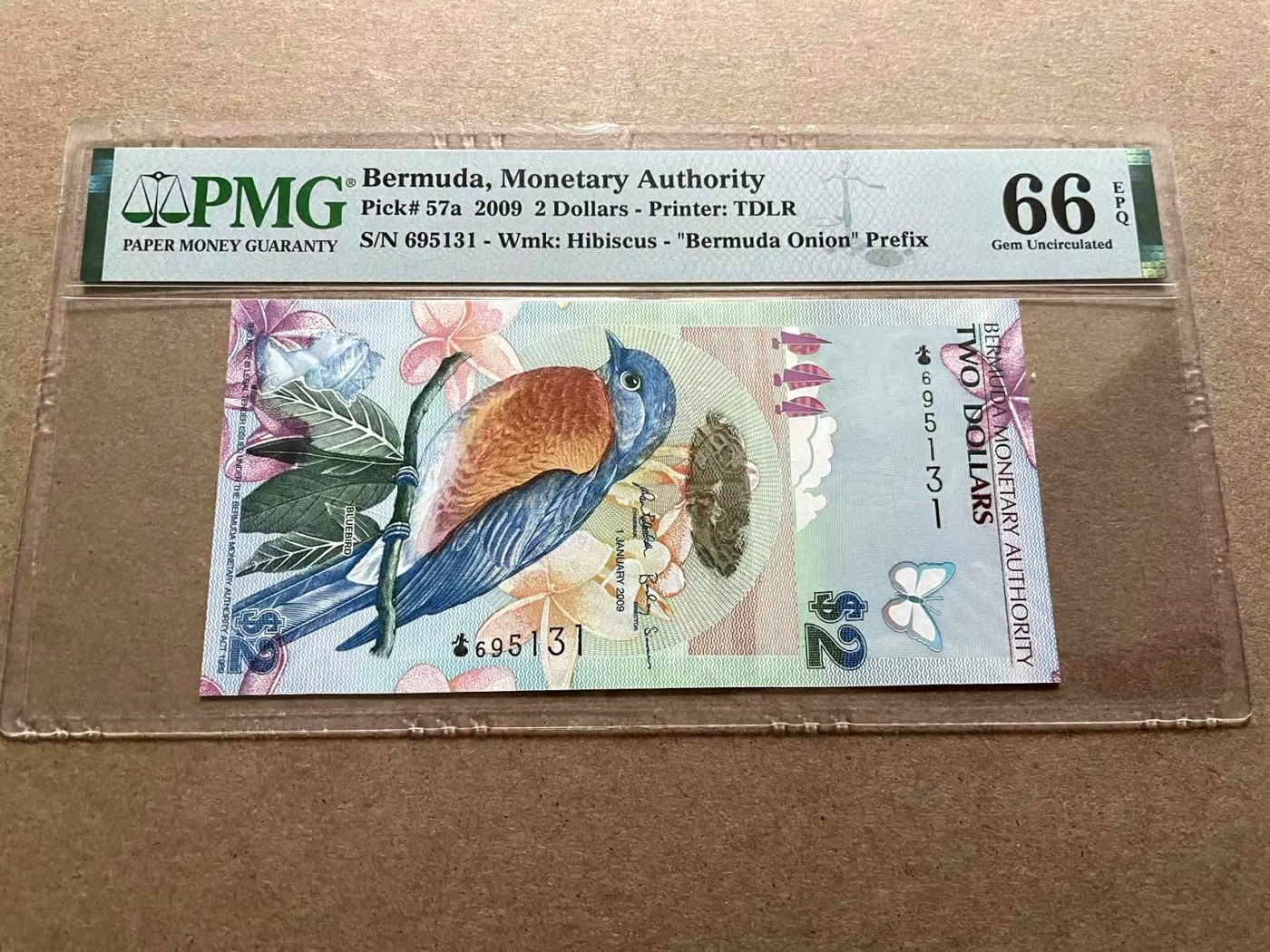 【Blue Auction】✨世界纸币精拍第402期【精】 【获奖钞 洋葱冠 无47】百慕大 2009年2元 PMG66EPQ 
