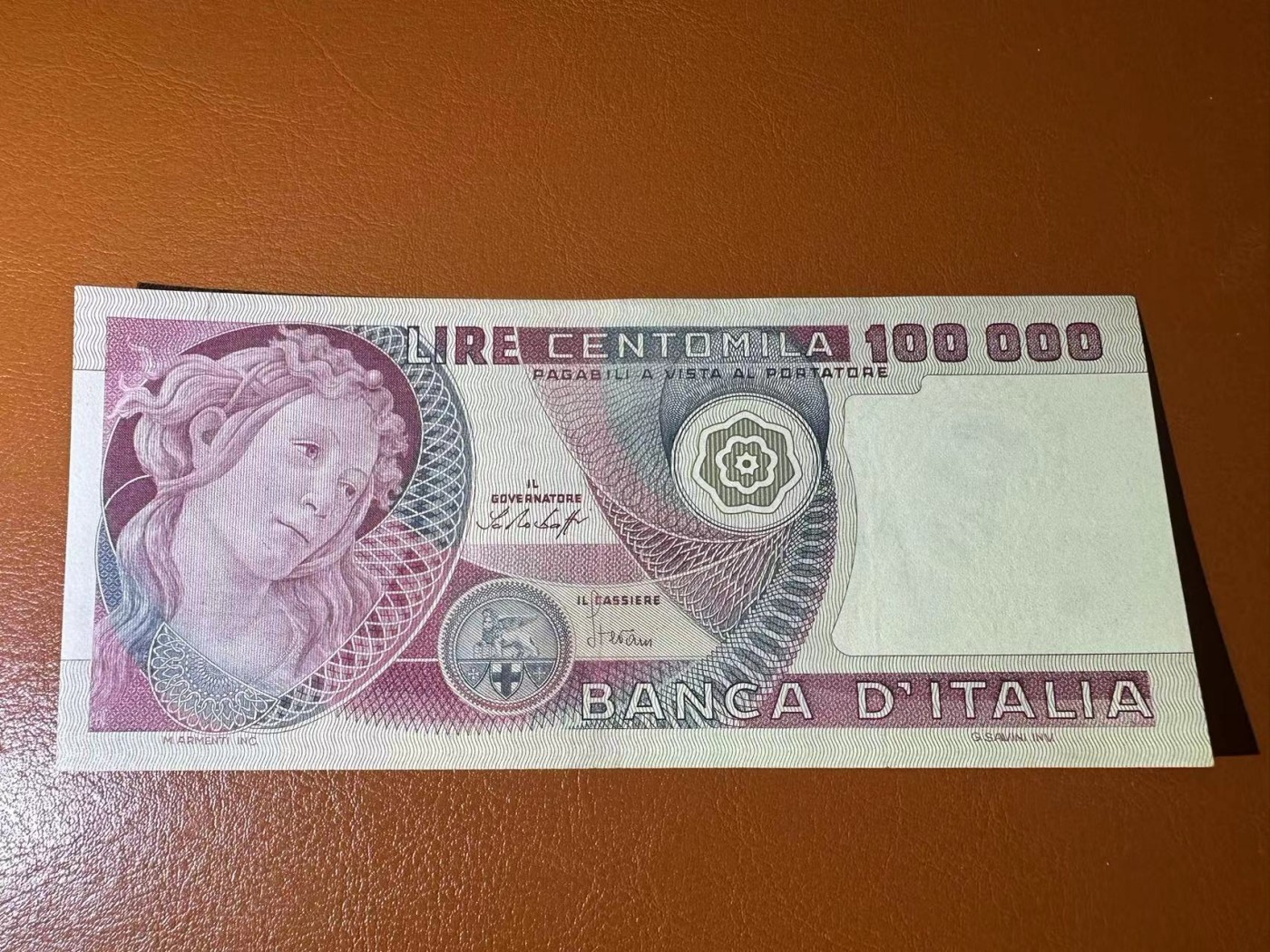 【Blue Auction】✨世界纸币精拍第402期【精】 意大利 1978年10万里拉 XF-AU