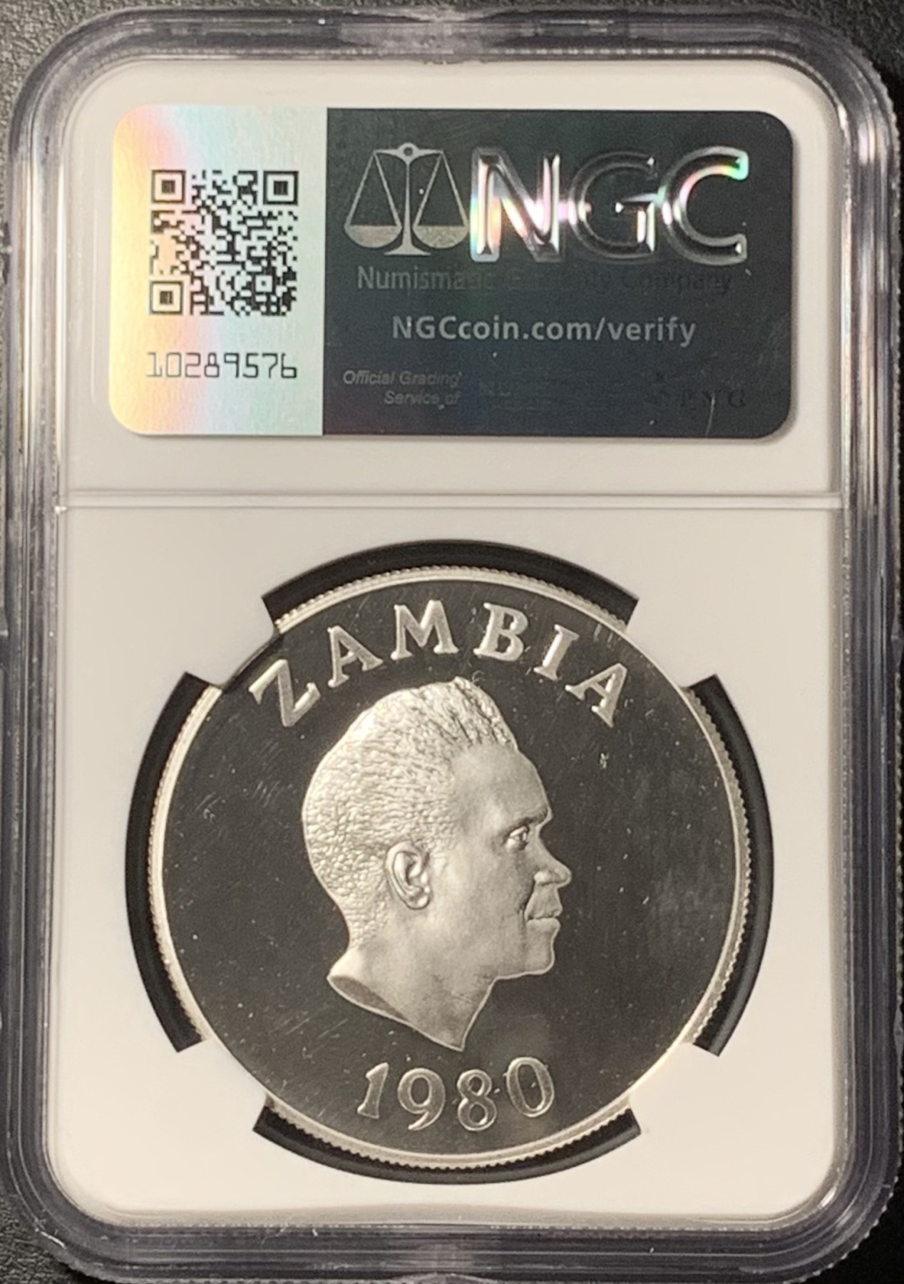 紫瑗钱币——第331期拍卖 赞比亚 1980年 国际儿童年 10克瓦查 银币 NGC PR69 UC