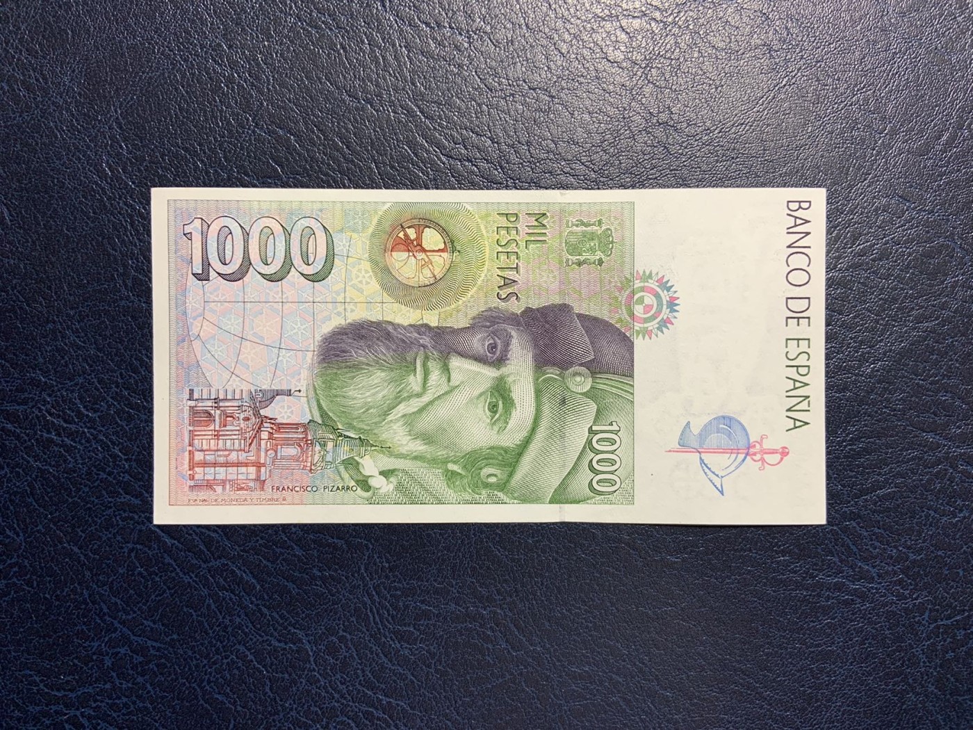 收藏联盟Quantum Auction 第309期拍卖  西班牙1992年1000比塞塔 品相UNC 角微瑕 稀少初版数字冠 号码无4 乱蛇号