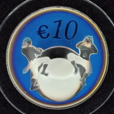 巴斯克收藏第204期 纪念币专场 12月26/27/28 号三场连拍 全场包邮 - 爱沙尼亚 2011年10欧元彩色磨砂精制纪念银币 未来-加入欧盟系列