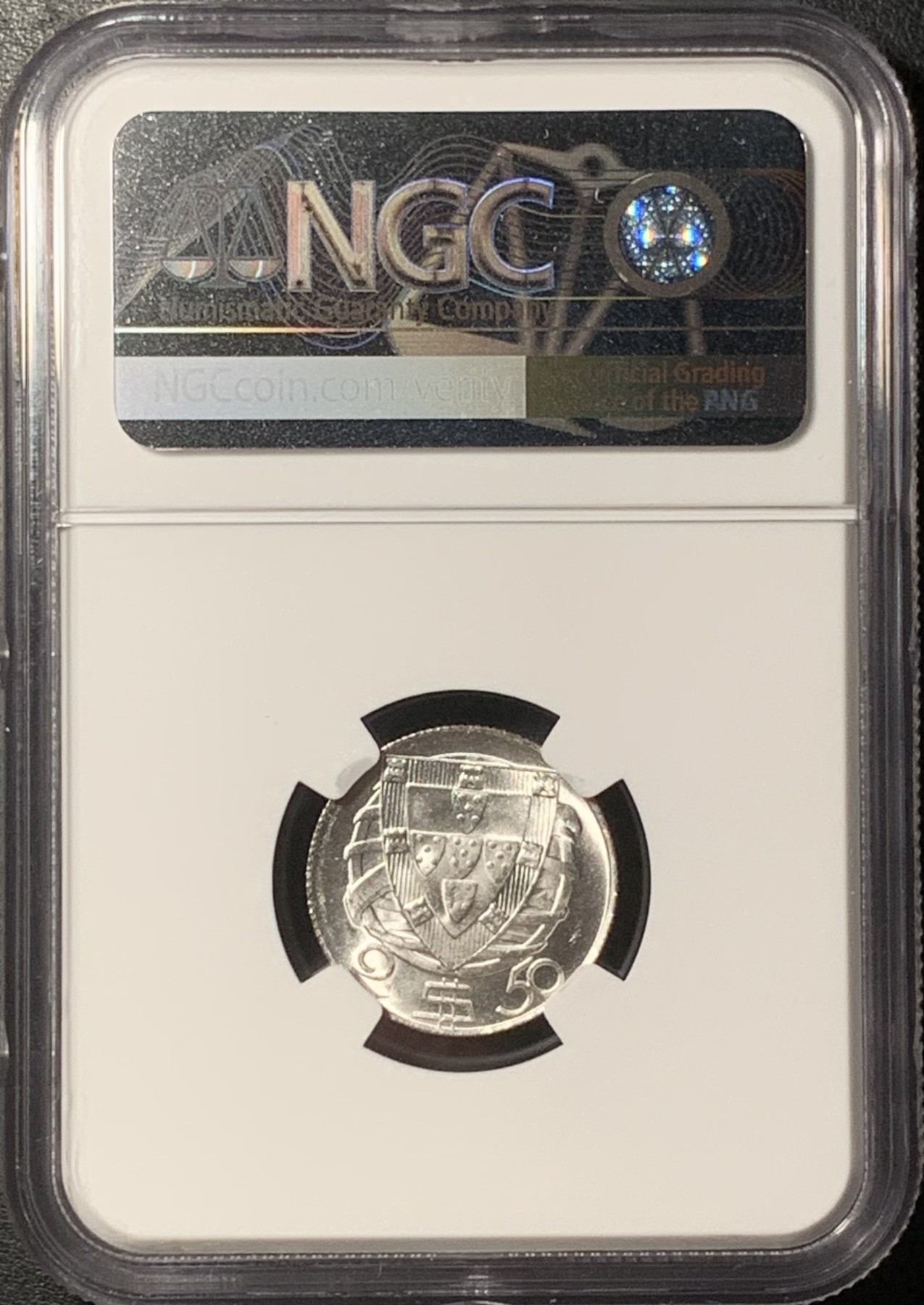 紫瑗钱币——第331期拍卖 葡萄牙 1951年 帆船 2.5埃斯库多 银币 NGC MS66