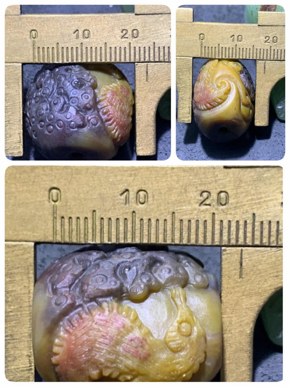 精美亚光高玉化战国红玛瑙手工雕刻海洋世界勒子一个