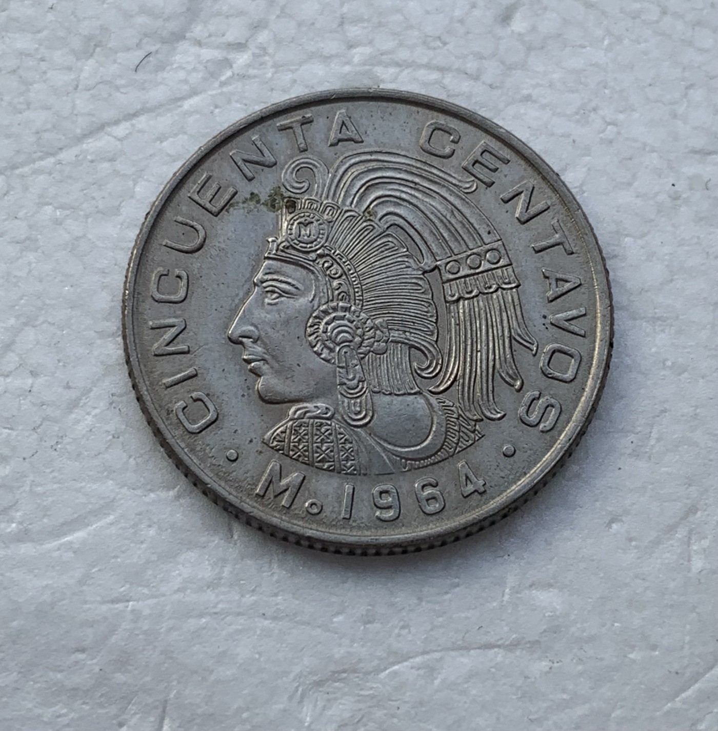 瓶子🏺散币纸币第3期  墨西哥1968年50分铜镍币瓜特穆斯