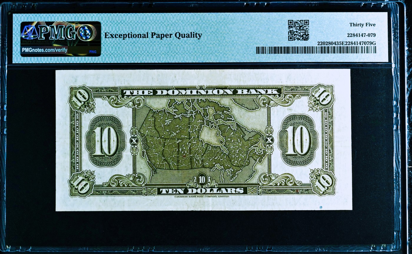 【Blue Auction】✨世界纸币精拍第402期【精】 【333豹子号无47】加拿大 1938年10元 PMG35EPQ 正面人像雕刻帅气 背面是加拿大地图 该版深受欢迎比较少见 整体状态佳 
