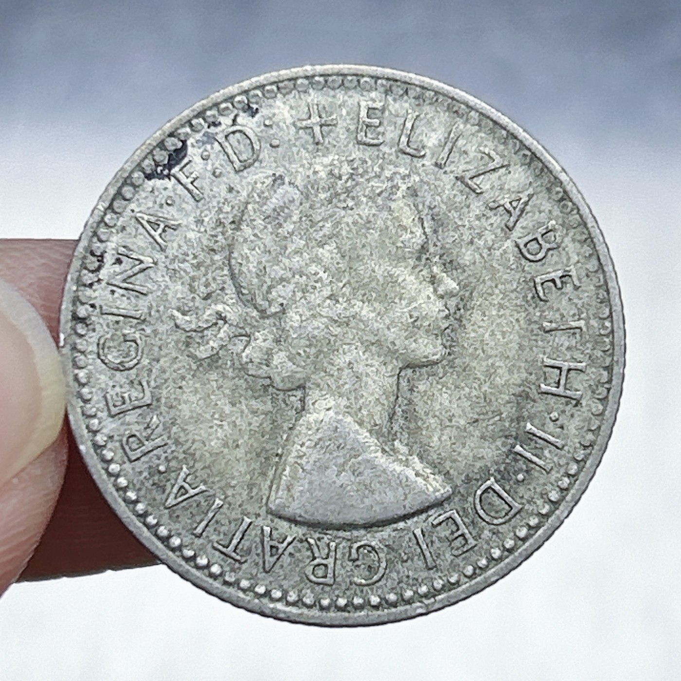 全场一元起拍 世界钱币散币、银币专场 第45期 澳大利亚1963年1先令银币 伊丽莎白二世 盘羊 重5.6g