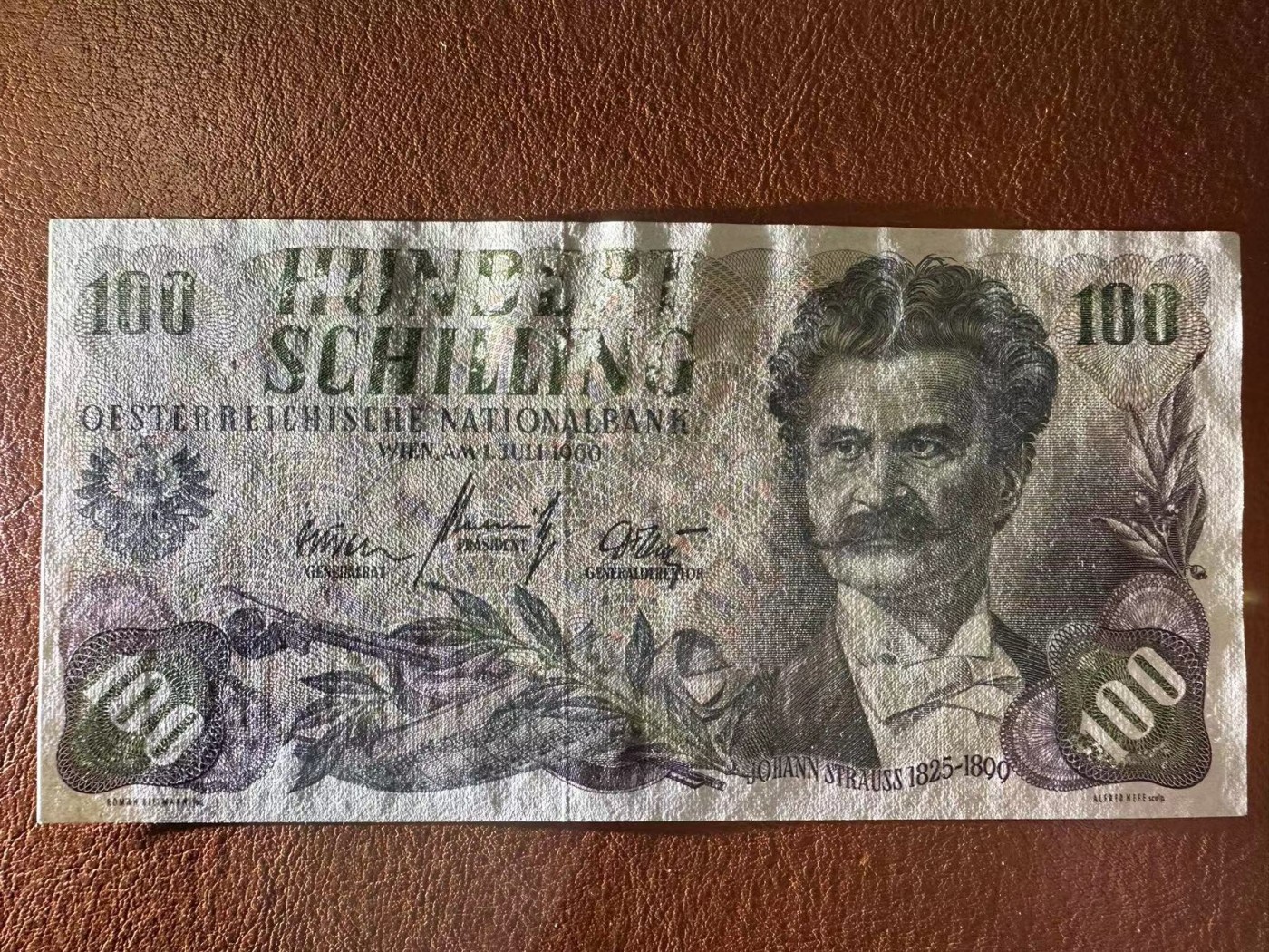 【Blue Auction】✨世界纸币精拍第402期【精】 【一组2张】荷兰25盾&奥地利 1960年100先令 斯特劳斯 品相如图