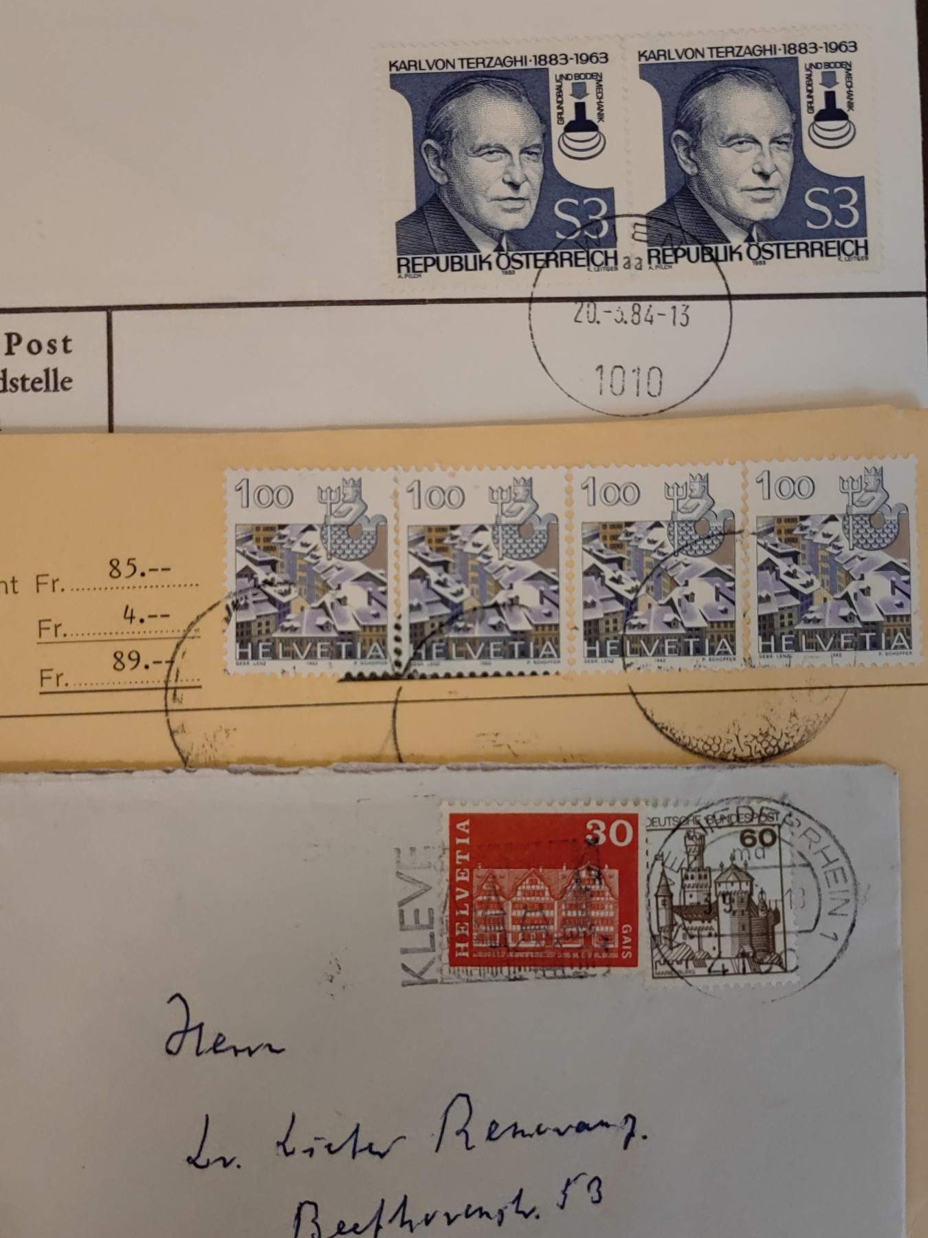 多国邮品🌞放大漏💥🔥💥组合专场 第③⑤场 多国实寄邮封（德国，奥地利，瑞士）6件