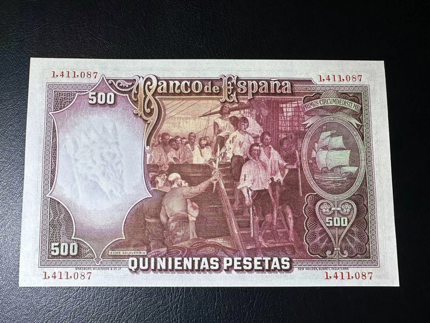 【Blue Auction】✨世界纸币精拍第402期【精】 西班牙 1931年500比塞塔 全新UNC