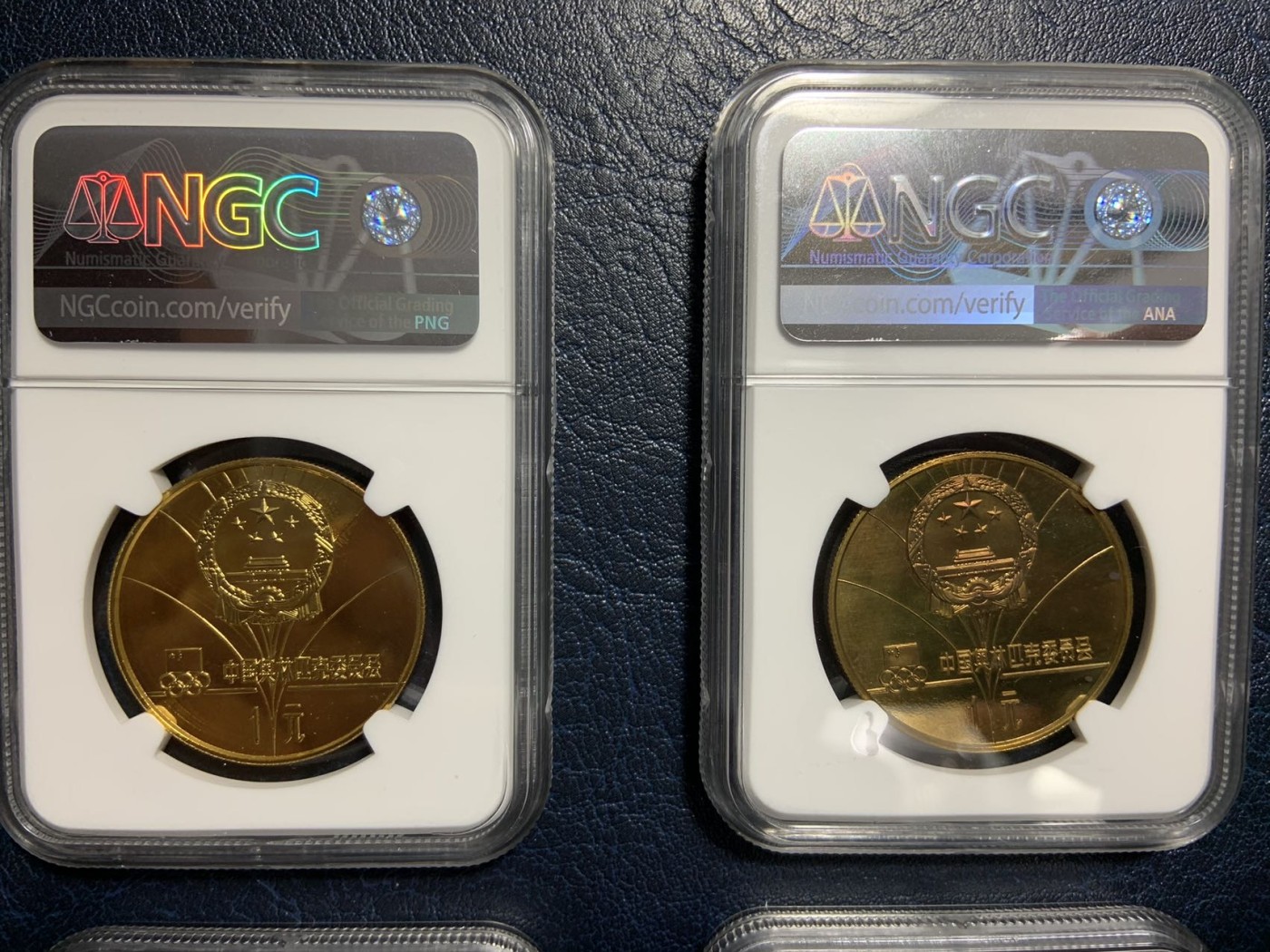 收藏联盟Quantum Auction 第309期拍卖  中国奥委会1980年冬奥会1元精制纪念铜币一组4枚 NGC PF68 
