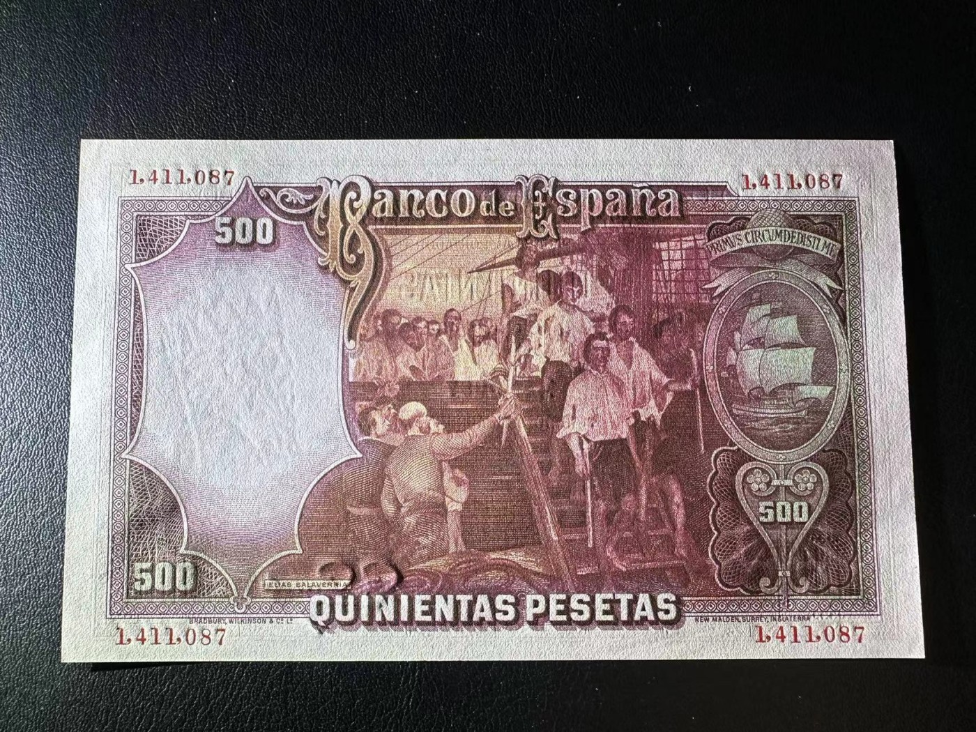 【Blue Auction】✨世界纸币精拍第402期【精】 西班牙 1931年500比塞塔 全新UNC