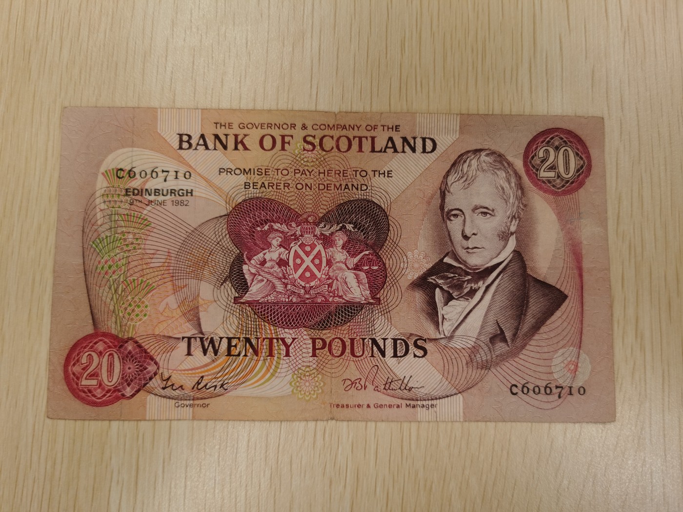 Inmortal auction 旧钞场（本期全旧品相） 苏格兰20，1982，旧